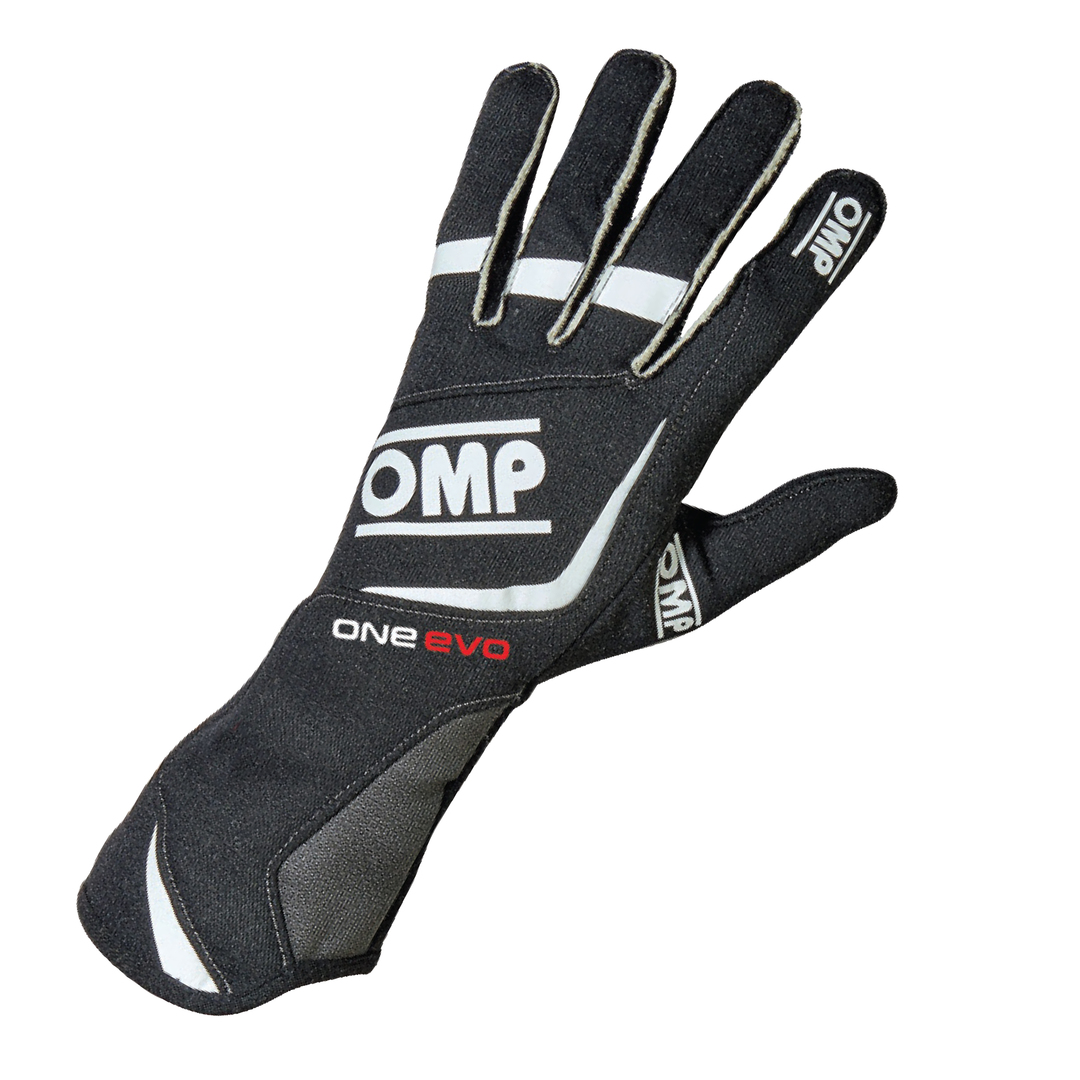 FIA OMP One Evo RACE Karthandschuh Handschuhe Professionell NOMEX schwarz 
